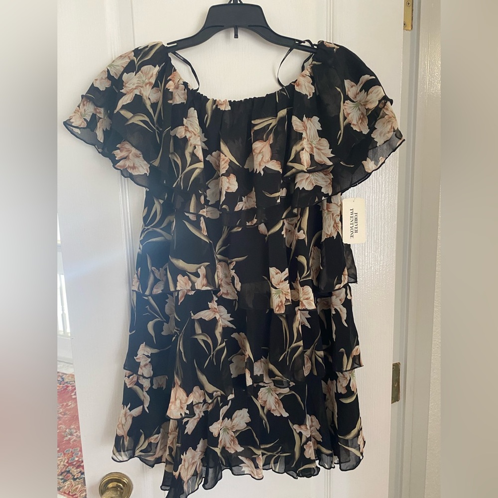 ✨forever 21 dress ruffles✨size M (NWT) - Picture 2 of 6